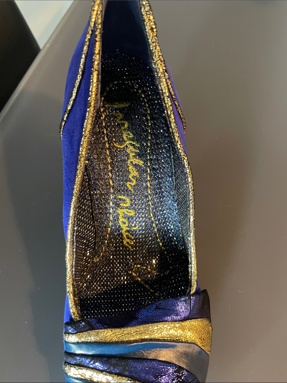 Irregular Choice Cobalt Blue Suede Leather Heels - Picture 5 of 6